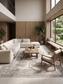 Craft Koyu Gri ve Kahve Salon Halısı MT177