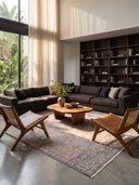 Hera Açık Gri ve Krem Salon Halısı M616M