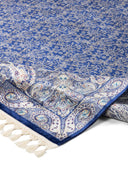 Kaftan Koyu Mavi ve Gri Salon Halısı KF2312