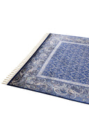 Kaftan Koyu Mavi ve Gri Salon Halısı KF2312