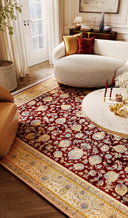 Royal Bordo ve Bej Salon Halısı RYL037