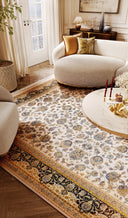 Royal Krem ve Siyah Salon Halısı RYL039