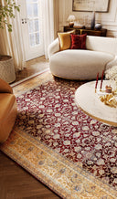 Royal Bordo, Kırmızı ve Mavi Salon Halısı RYL07