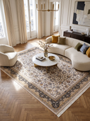 Royal Krem ve Siyah Salon Halısı RYL039